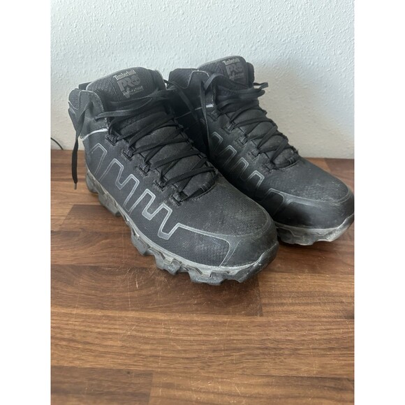 Timberland PRO Shoes Mens Size 12 Black Anti Fatigue Work Boots A1JYQ - Picture 1 of 11